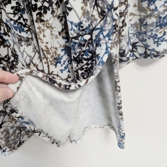 J.Jill Velour Branch Print Tunic Comfort Comfy Multi-color - Picture 7 of 13